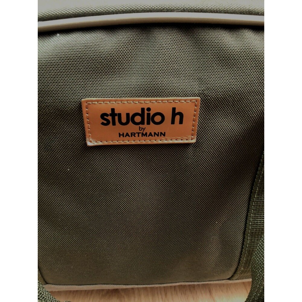 Hartmann Studio Lightweight Travel Bag Carry On H 21” Weekender Green Briefcase - Picture 4 of 11